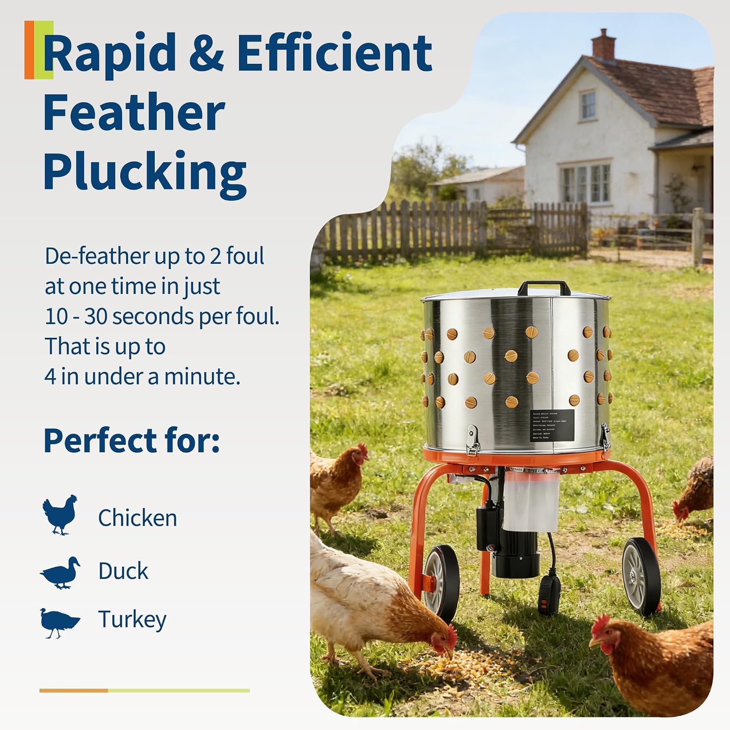 Chicken Plucker Machine - ماكينة نتف ريش الدجاج من الفولاذ