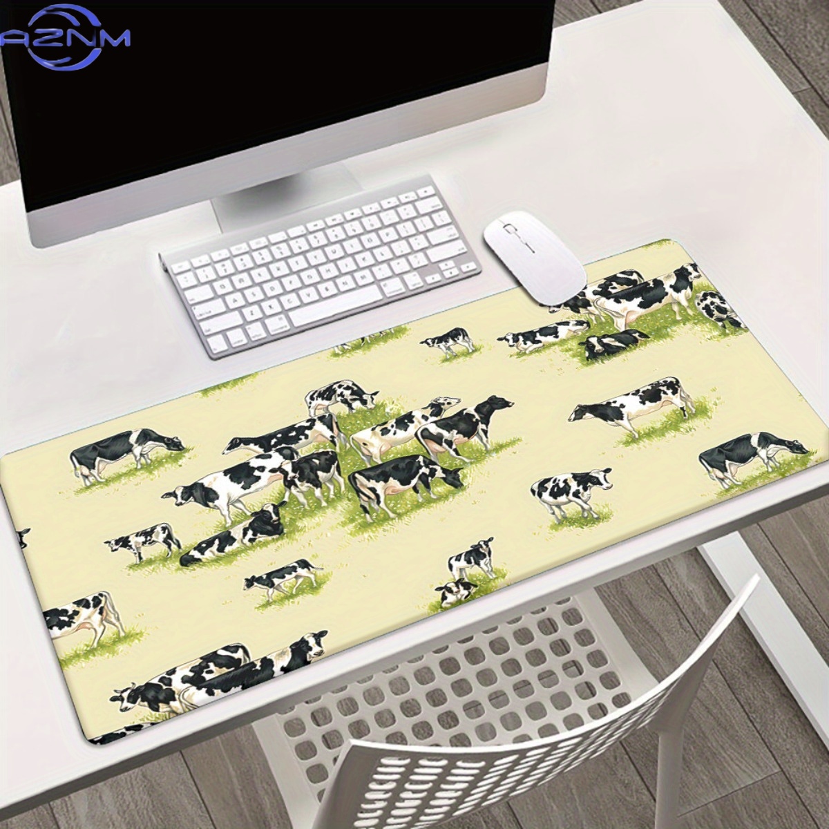 بساط مكتب كبير جدًا بنقشة جلد  - مراجعة Cow Mat Rubber وسعره